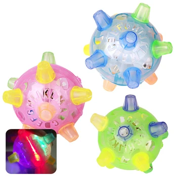 

Hot Sale ABS Jumping Flashing Bouncing Ball Best Birthday Gifts Funny LED Light Dancing Ball Outdoor Sport Toy Ball for Kids