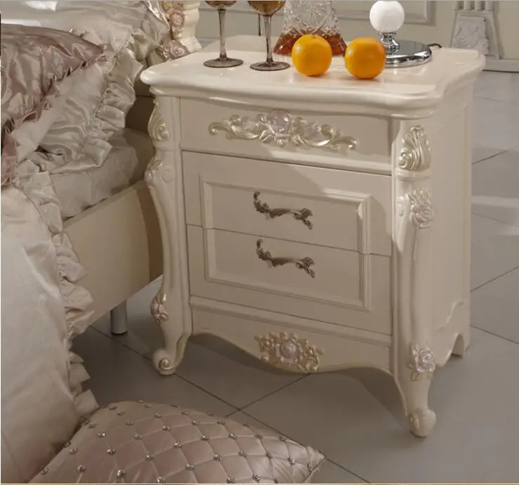 high quality bed Fashion European French Carved bed nightstands 10307 high quality bed Fashion European French Carved bed nightstands 10307