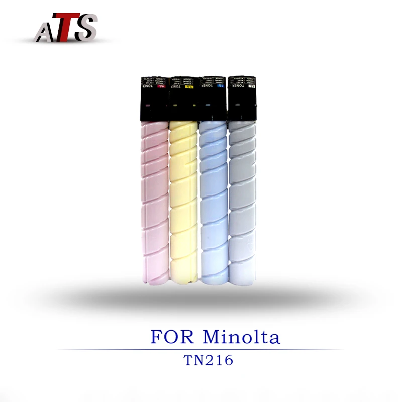 

1Set CMYK Toner Cartridge Powder For Konica Minolta TN216 Bizhub C 220 280 360 compatible copier spare parts C220 C280 C360