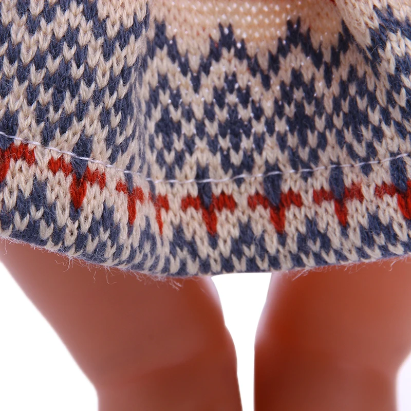 Luckdoll вязаный свитер платье + шляпа для см 43 см 18 "Кукла, детская Best подарок к празднику