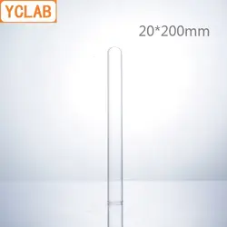 YCLAB мм 20*200 мм стекло тесты трубки плоский рот боросиликатного 3,3 Высокое температура сопротивление лабораторная химия оборудования
