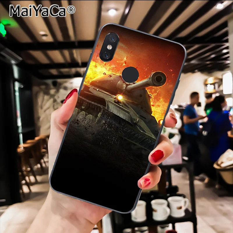 MaiYaCa world of tanks Черная мягкая крышка чехол для телефона для Xiaomi Redmi8 4X 6A S2 7A 6A Redmi 5 5Plus Note5 7 Note8Pro