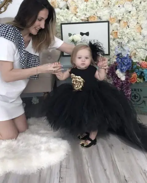 toddler black flower girl dresses