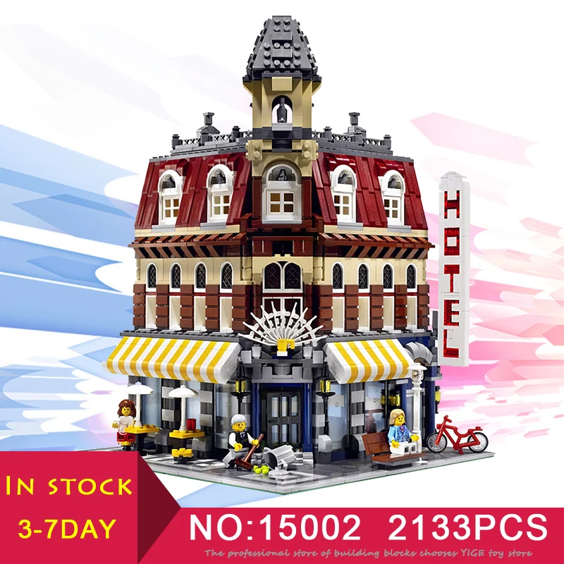 

LEPIN 15002 Streetview Series Cafe Corner Set Building Blocks Compatible LegoINglys 10182 Bricks Kids Toy Model