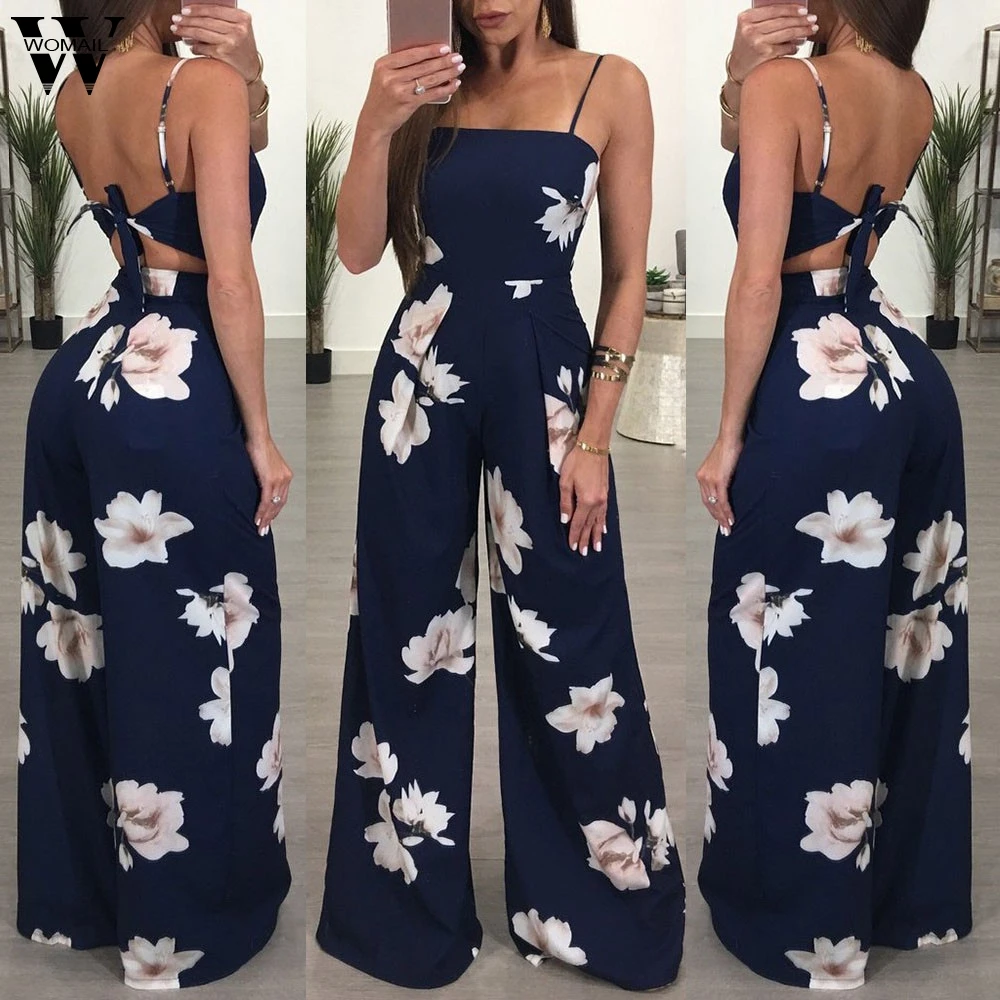 

Womail bodysuit Women Summer Fashion Ladies Clubwear Floral Playsuit Bodycon Party Jumpsuit Trousers new 2019 dropship M4