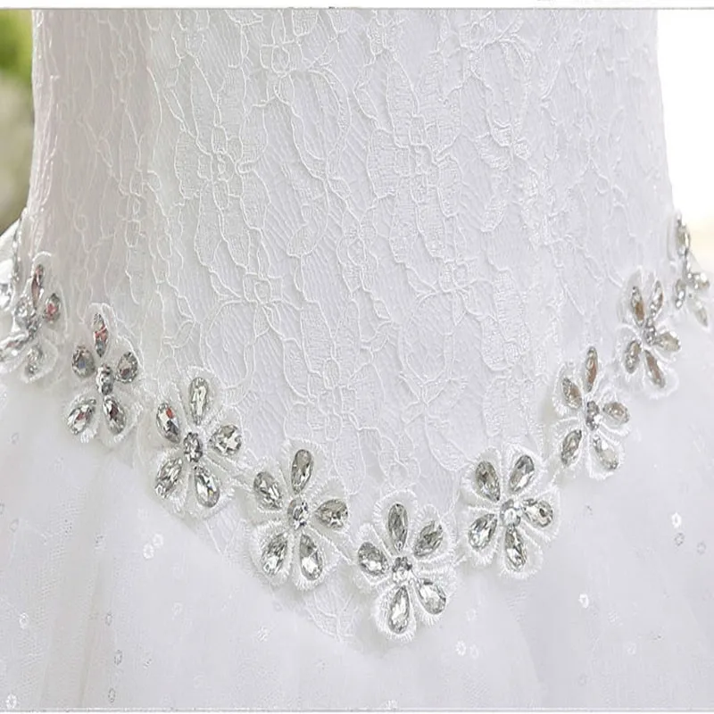 bridal dresses Popodion Sexy Lace Backless Bride Ball Gown Wedding Dress Women Bandage Cheap Wedding Dresses WED90129 ball gown wedding dress