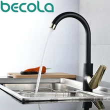 becola free shipping new design swivel spout kitchen faucet fashion black white chrome style sink mixer tap B-119