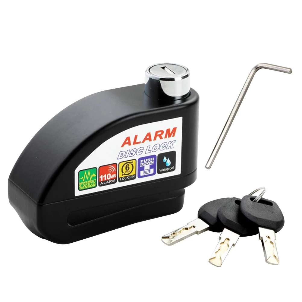 Alarm Disc Lock Waterproof Motorcycle Brakes Bicycle Anti Theft Security Llavero Accessories | Автомобили и мотоциклы