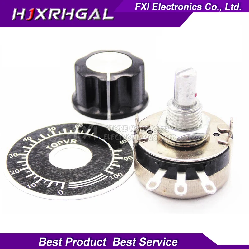 

1 set WTH118 DIY Kit Parts 2W 1A Potentiometer 1K 2.2K 4.7K 10K 22K 47K 100K 470K 1M MF-A03 + WHT118 + 0-100 wth