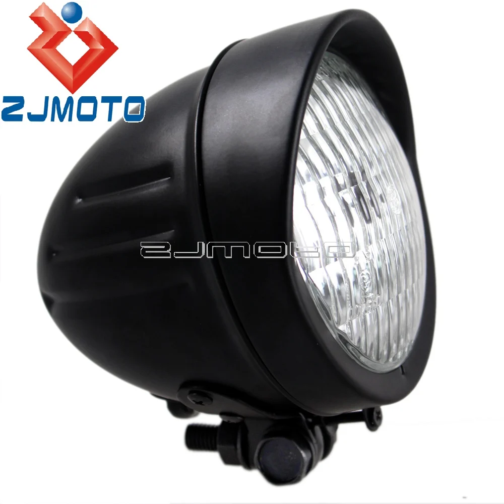 

Black Motorcycle Aluminum 4.5" Headlamp E-Mark E4 H4 12V 60/55W Headlight For Harley Honda Chopper Suzuki Cruiser