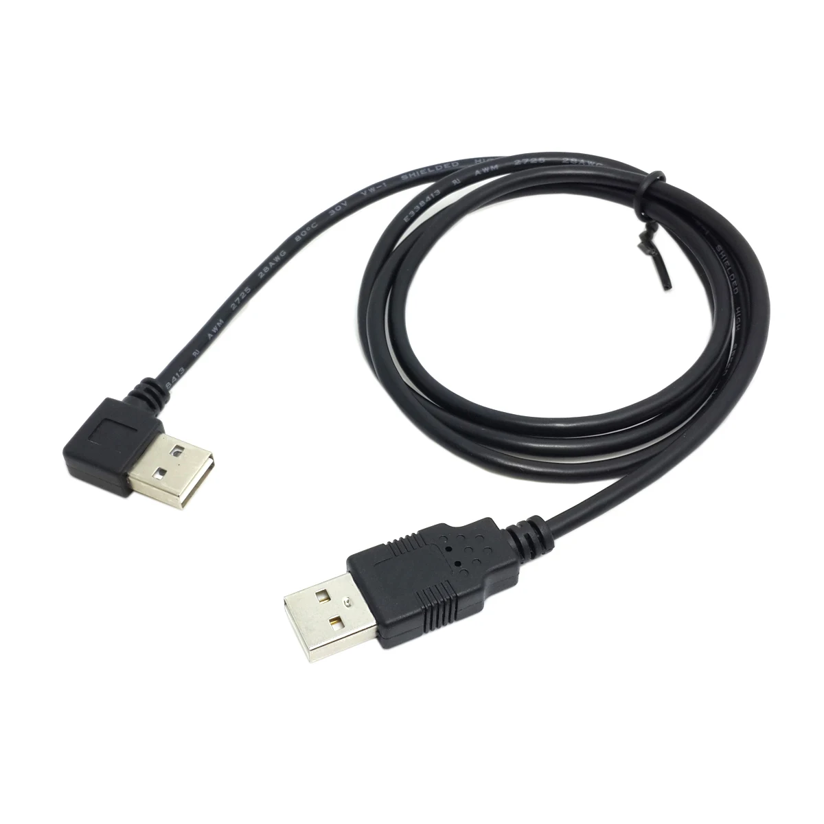 

Cablecc CY 100cm USB 2.0 Male to Male Data Cable Reversible Design Left & Right Angled 90 Degree