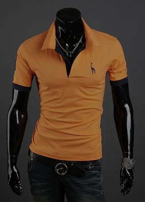 Прямая поставка, брендовая одежда, новая мужская рубашка поло, мужская деловая и повседневная однотонная мужская рубашка поло с коротким рукавом, дышащая рубашка поло - Цвет: Yellow
