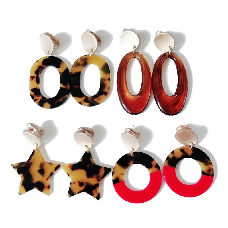 

Free Shipping Elegant Light Weight Geometric Pretty Sweet Clip Earring For Women