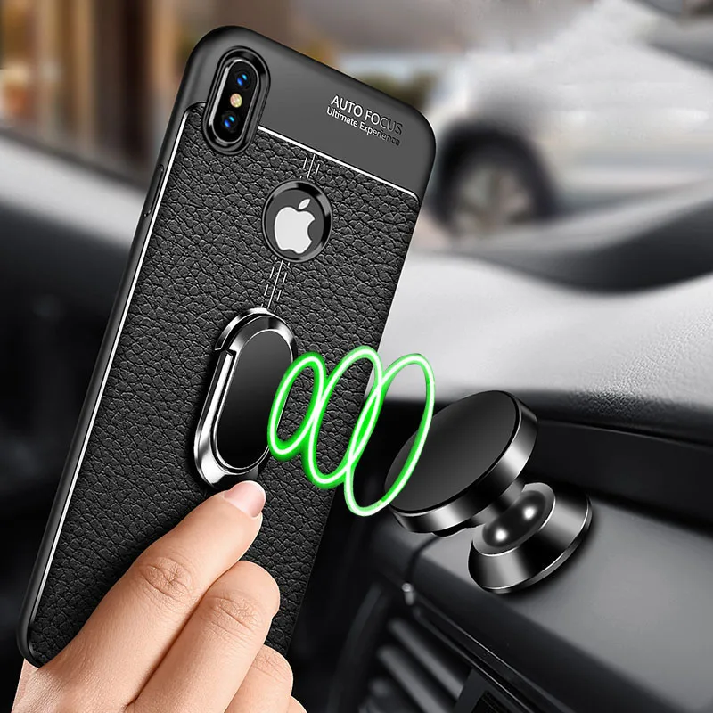 Защитный чехол с магнитным кольцом для iPhone 11 11Pro MAX X XR XS Max|Бамперы| |