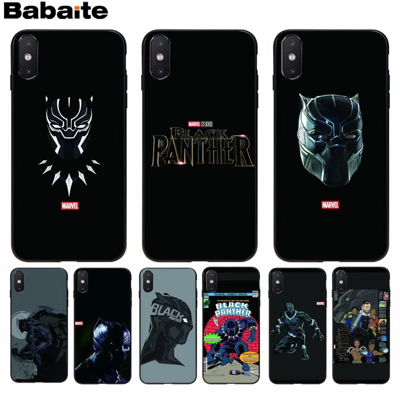 Babaite Black Panther Pattern TPU Soft Phone Accessories Cover Case for iPhone 8 7 6 6S Plus X XS MAX 5 5S SE XR Cellphones Babaite Black Panther Pattern TPU Soft Phone Accessories Cover Case for iPhone 8 7 6 6S Plus X XS MAX 5 5S SE XR Cellphones