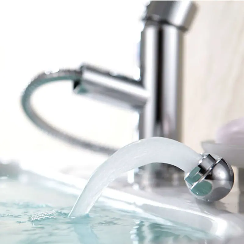 Kes L3903A مرحاض الحمام واحدة ليفر الغرور بالوعة صنبور مع الانسحاب رذاذ عصا ، مصقول كروم