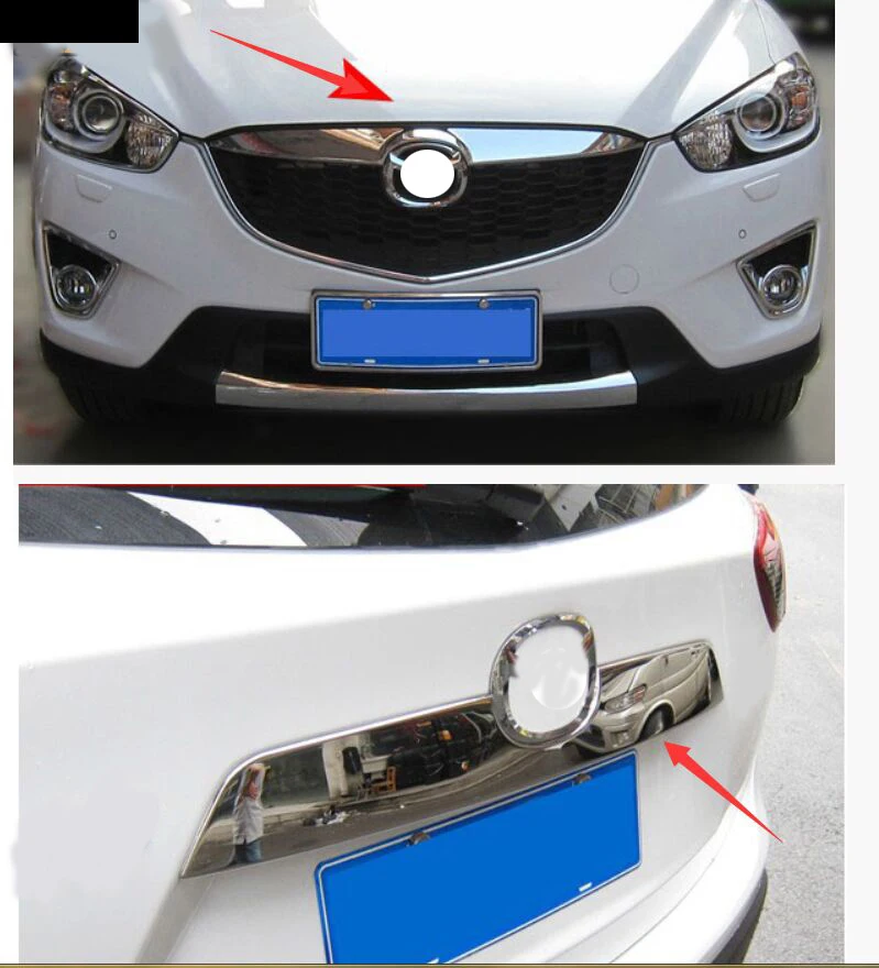 Для 2012-14 mazda CX-5 CX5 2в1 Передняя решетка гриль капота Задняя Крышка багажника