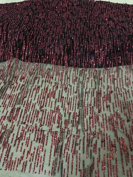 

Newest Jolin-3.1320 african tulle mesh fabric sparkly glued glitter sequins lace fabric for party dress
