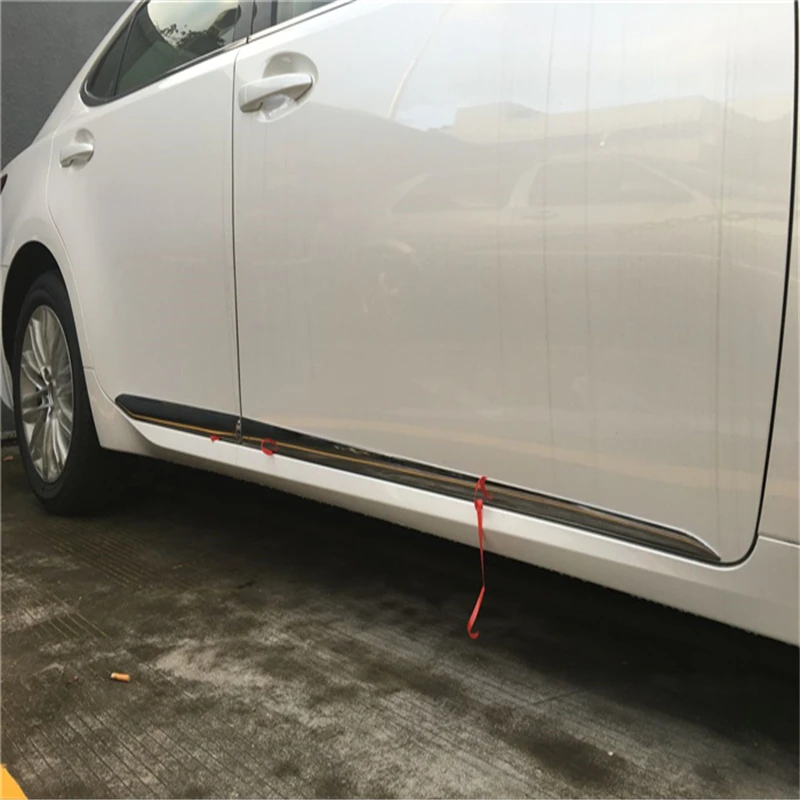 

WELKINRY car auto cover For Lexus ES XV60 2013 2014 2015 2016 2017 2018 ABS chrome car body door side molding antiscuff rib trim