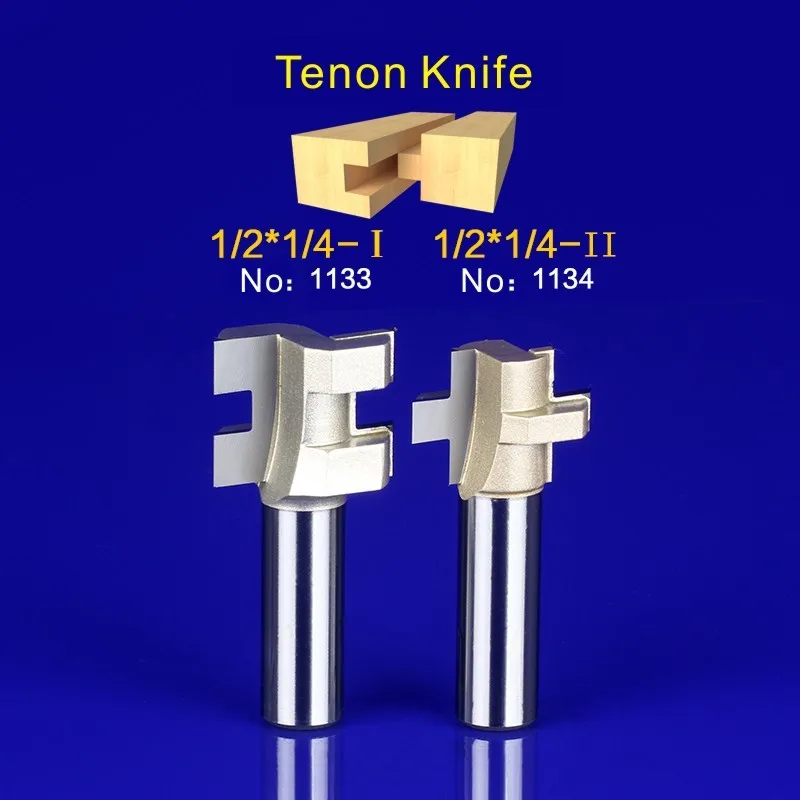 

2Pcs Tongue & Groove Router Bit Set 1/2 Inch Shank Wood Milling Cutter door knife 1133-1134