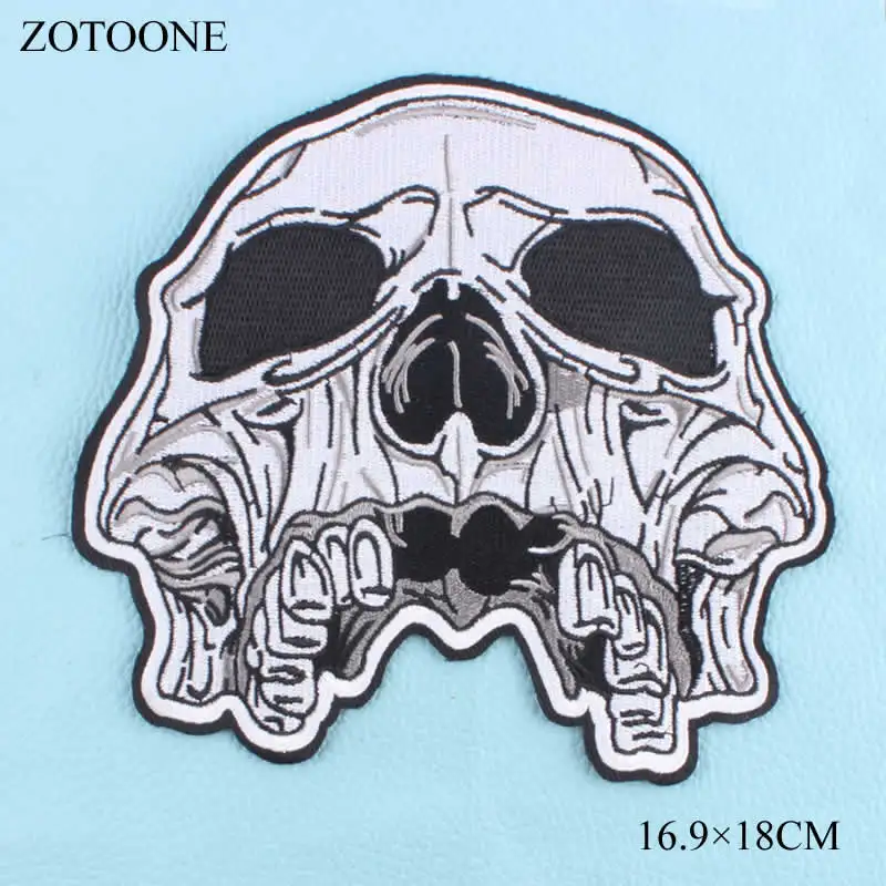 Новинка 2018 нашивка ZOTOONE с большим черепом и тигром для одежды наклейка ткань