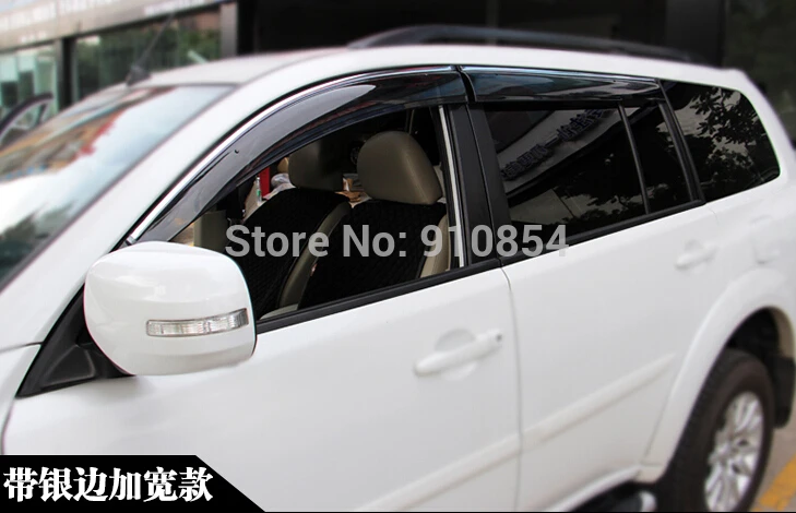 Window Visor Vent Sun Rain Guard Shield for Mitsubishi Pajero Sport 2011 2014