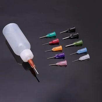 

1 SET 30ml Empty E-liquid Plastic Rosin Flux Alcohol Bottle For Dispenser Rosin Solder Flux Paste +11 Needles Tool Parts