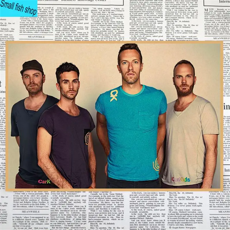 Coldplay украшения для домашнего интерьера крафт-кислотная рок-музыка плакат рисунок core наклейки на стену