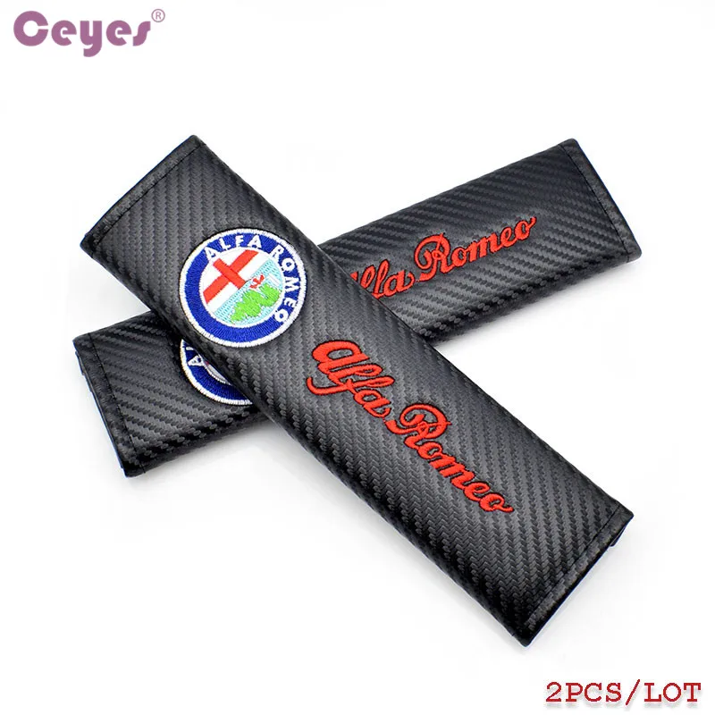 

Ceyes Car Styling Carbon Fiber Auto Shoulder Pads Case For Alfa Romeo 156 Mito 147 159 Giulietta Accessories Car-Styling 2PCS