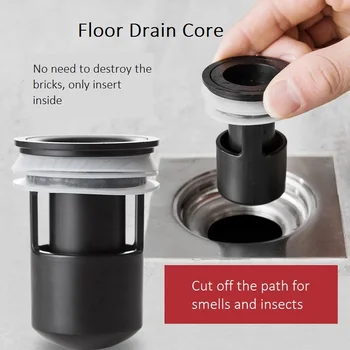 

Creative Floor Drain Core ABS Convenient Install Stink Smell Proof Insects Proof Mouse Proof Universal
