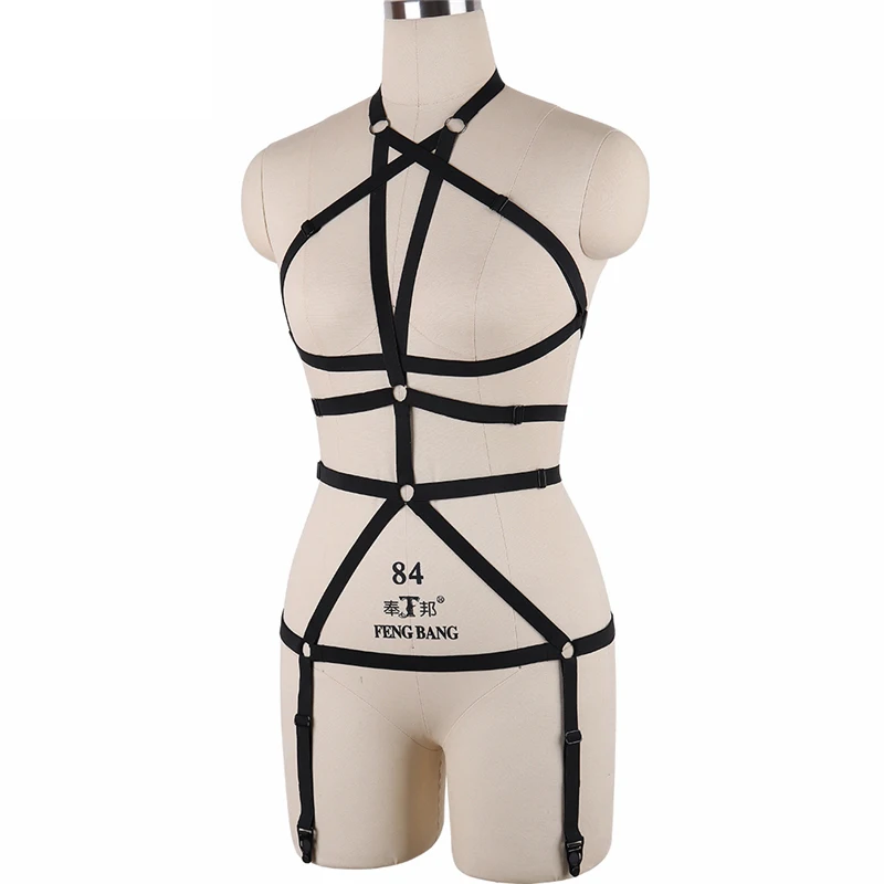 Womens-pastel-goth-Body-Harness-Cage-Bondage-Garter-Belt-Black-Elastic-Strappy-Lingerie-Festival-Exotic-Apparel (1)