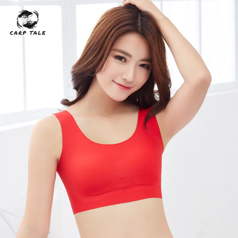 Women Sexy Seamless Bra With pads Big Size Push up Bras Plus Size S XL Underwear Vest Tops Wireless Padded Brassiere active bra