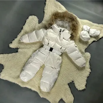

Baby Boy Goose Down Hooded Jackets for Newborns Snowsuit Warm Overalls Wear Infant Kids Girl Winter Romper Clothing Jumpsuit Set