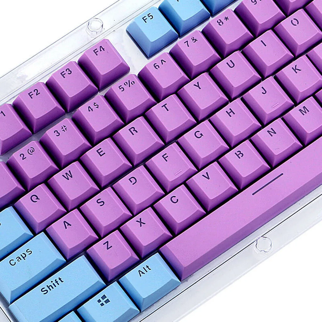 20% клавиатуры Gaming Keyboard синий прозрачный двойной выстрел PBT 104 колпачки с подсветкой для Вишня клавиатура MX Переключатель Клавиатуры