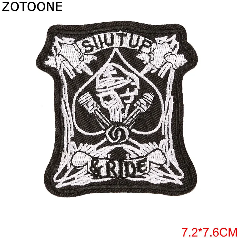 Нашивки ZOTOONE с вышивкой инопланетянин байкеров наклейки для одежды аппликация