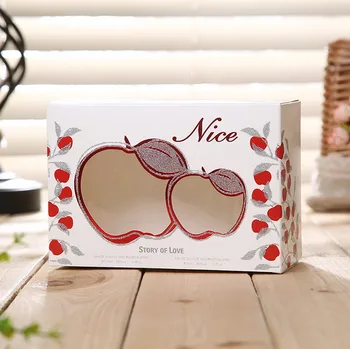 

Excellent quality Clear PVC window white cardboard pillow shaped food packaging paper box ---PX10890
