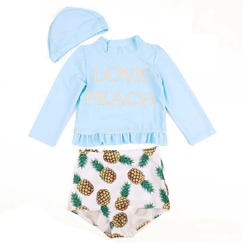 Two Pieces Baby Girls Swimwear New Children Fruit Macrame Swimsuit for Girl Kids Summer Beach Bath Suit Toddler Swimming Wear (8)