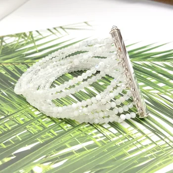 

LiiJi Unique Natural White Moonstone 925 Sterling Silver Clasp Fashion Jewelry Bracelet For Women/Mother/Girl Friend Gift