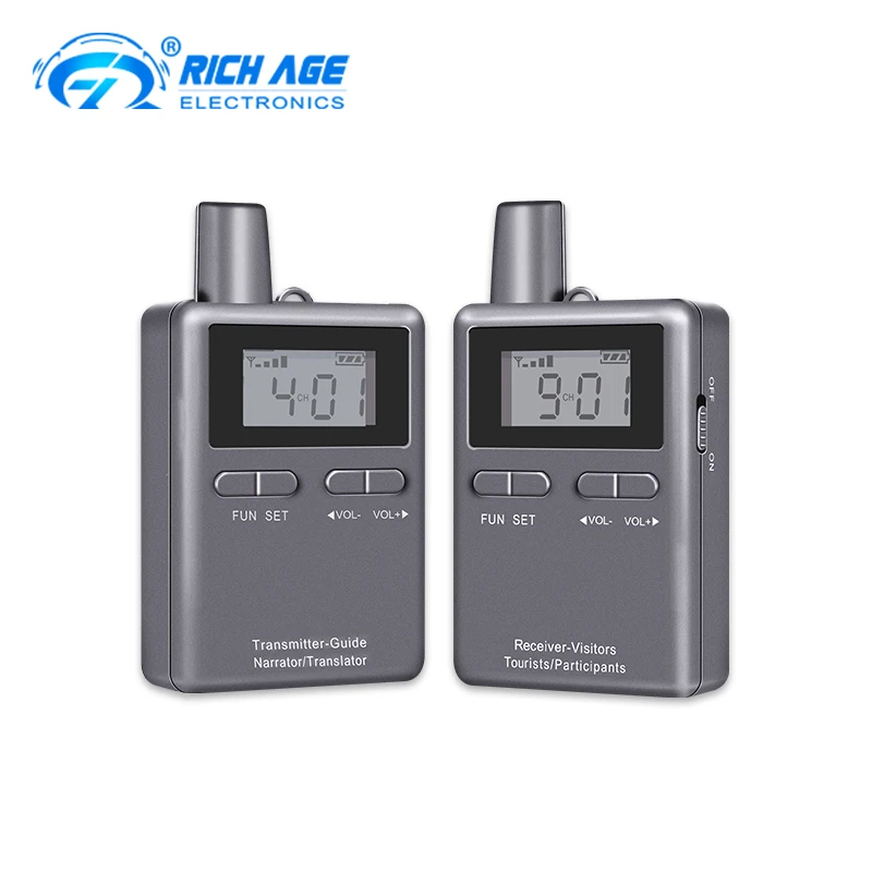 

RichiTek Customized Simultaneous Interpretation System 1Transmitter +1 Receiver For Tour Groups Portable