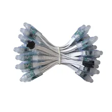 1000X прибор приемно-DC5V 12 мм RGB светодиодный белый кабель строки света с F8 соломенная шляпа UCS1903 Экспресс