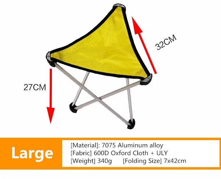 YUETOR Открытый Треугольник кемпинг табурет 7075 Алюминиевый сплав Ткань Оксфорд ULY сетка ультра светильник складной рыбалка пляж дышащий