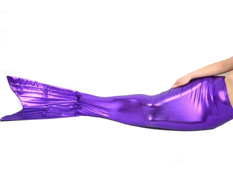 purple shiny metallic mermaid tail