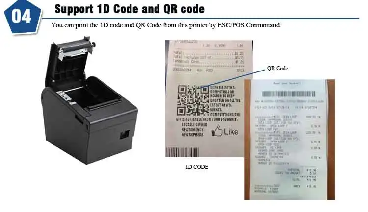 Автоматическая резка 80 мм термопринтер с интерфейсом USB LAN Поддержка восстановления печати после отключения netwok