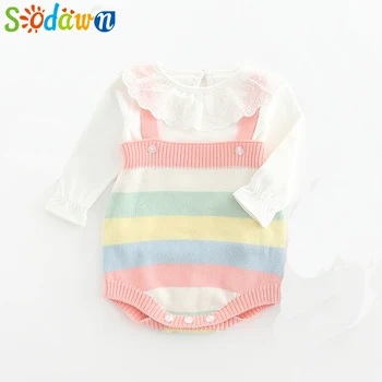 

Sodawn 2020 Baby Children Clothing Color Soft Knit Cute Cotton Suspenders One-Piece Baby Girls Clothes Jumpsuit Baby Suit
