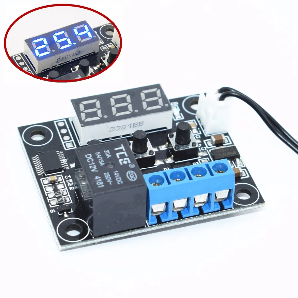 

W1209 Red light DC 12V heat cool temp thermostat temperature control switch temperature controller thermometer thermo