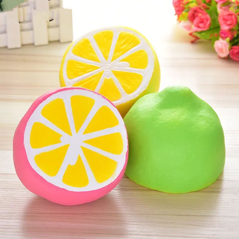 Fun Novelty Gag Stress Relief Toys Antistress Squishy Slow Rising Squishe Lemon Gags Practical Jokes Anti-stress Gadget