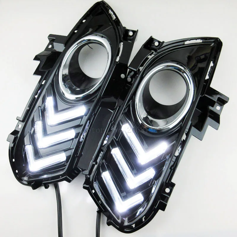 

2PCS High quality LED Waterproof 12V Led CAR Light DRL Daytime running lights for Ford Mondeo 2013 -2016 ,fog lamp Free shipping