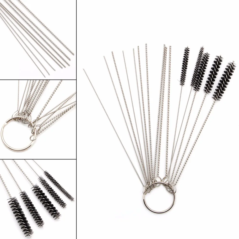 

Carburetor Carbon Dirt Jet Remove 10 Cleaning Needles + 5 Brushes Tool Kits