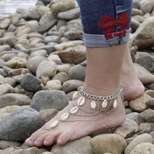Multilayer Foot Jewelry Slave Anklets for Women Sandalia Feminina Pulseira Beach Barefoot Sandals Shell Toe Rings