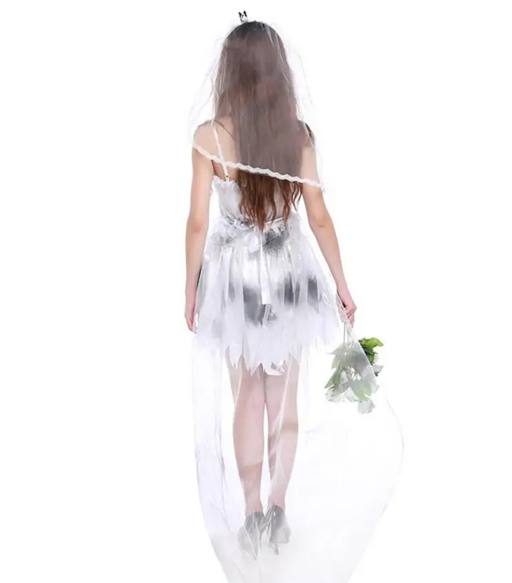 Halloween Bride Groom Idea Couples Costume Adult Fancy Dress Walking Dead Zombie 4